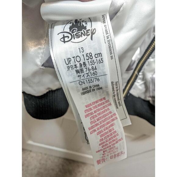 Disney Marvel Black Widow Reversible Jacket Kid Size 13 Red Black Silver Pocket - Picture 12 of 12